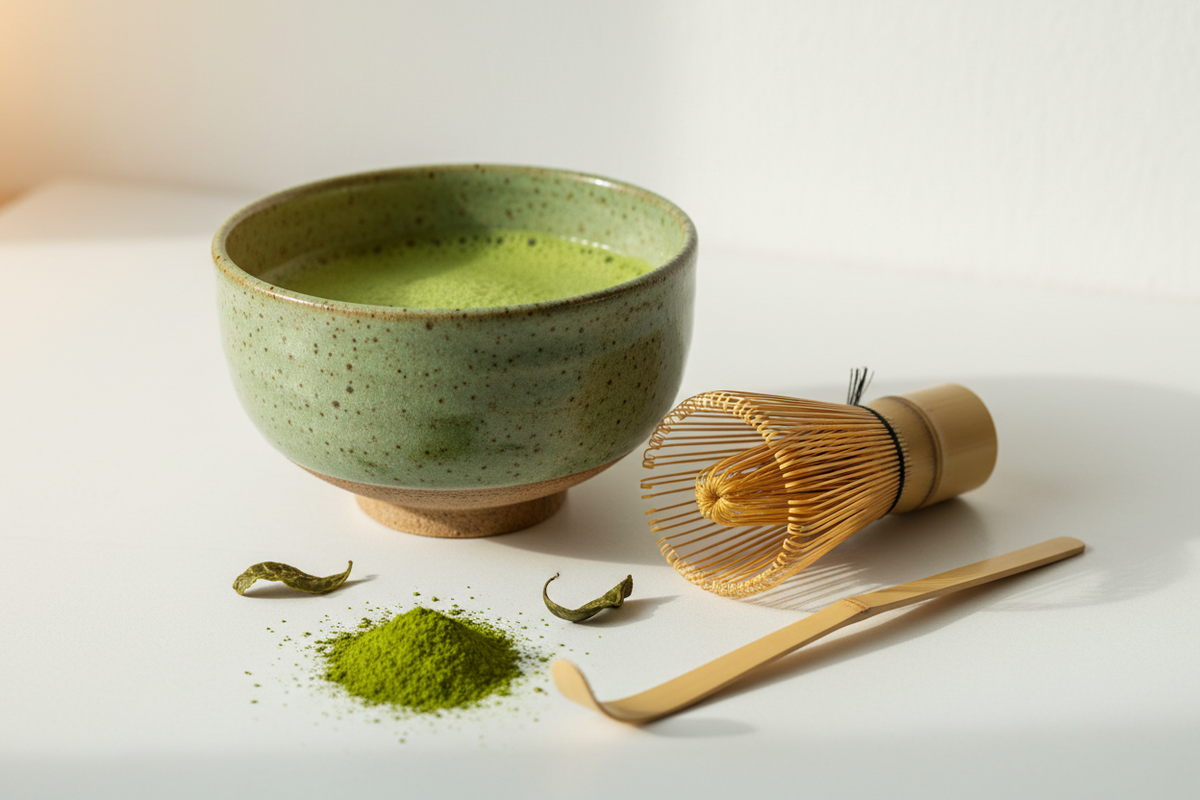 Matcha bowl and tin